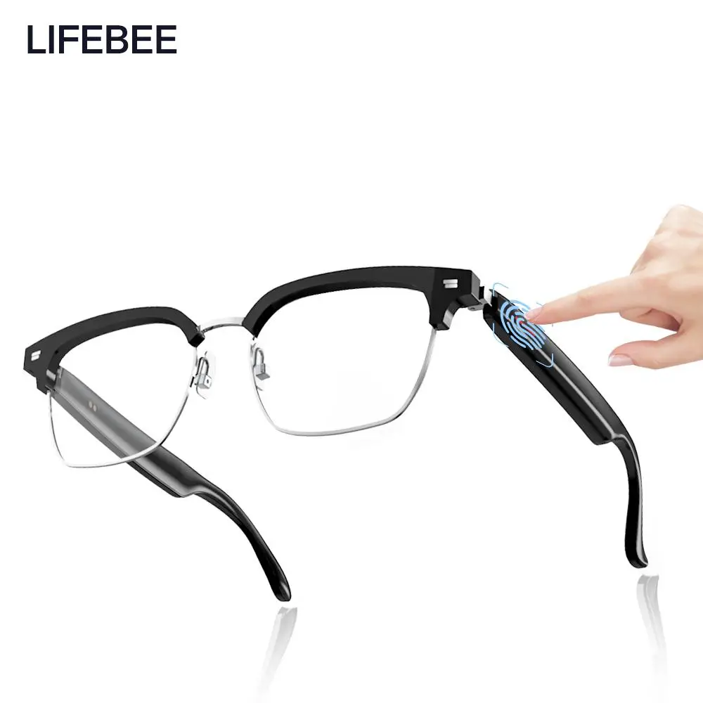 LIFEBEE Smart Glasses, 1 Count Wireless Smart Glasses with Remote Control Photography, Quality Eyeglass, Eyewear Glasses, Fashionable Lightweight Glas