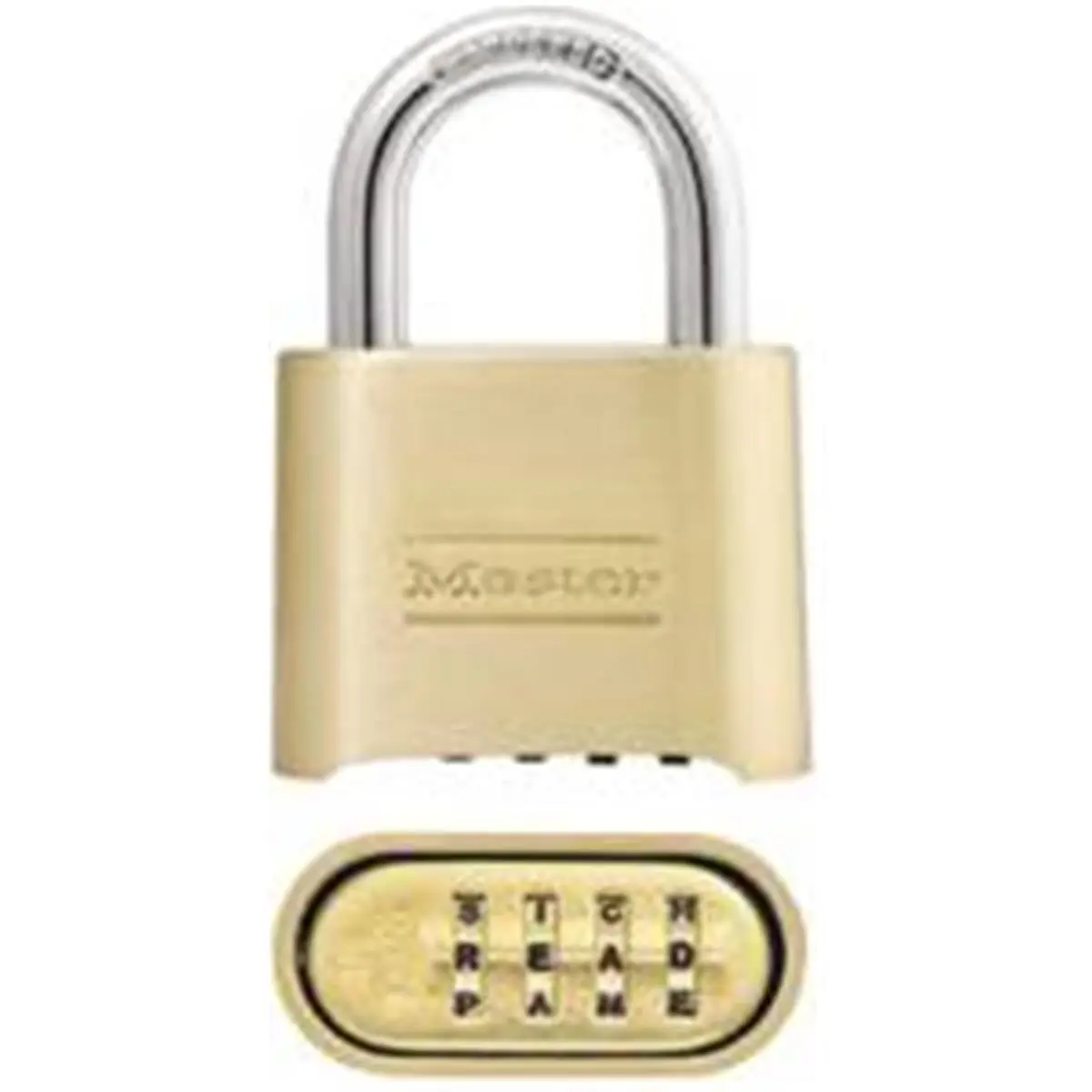 212 MAIN Master Lock 110074 175Dwd Combination Padlock - Heavy-Duty Security Lock with Letter Combo, Steel Shackle for Motorcycle Automotive Use