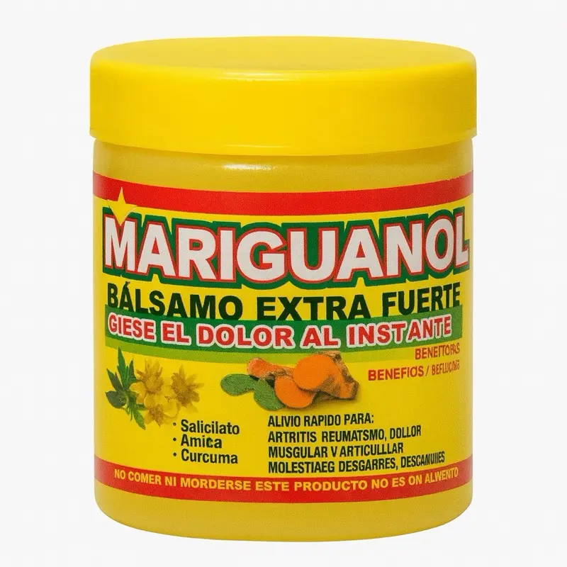 Mariguanol Bálsamo Extra Fuerte 250 g – Arnica, Cúrcuma, Salicilato – Alivio para Dolor y Artritis