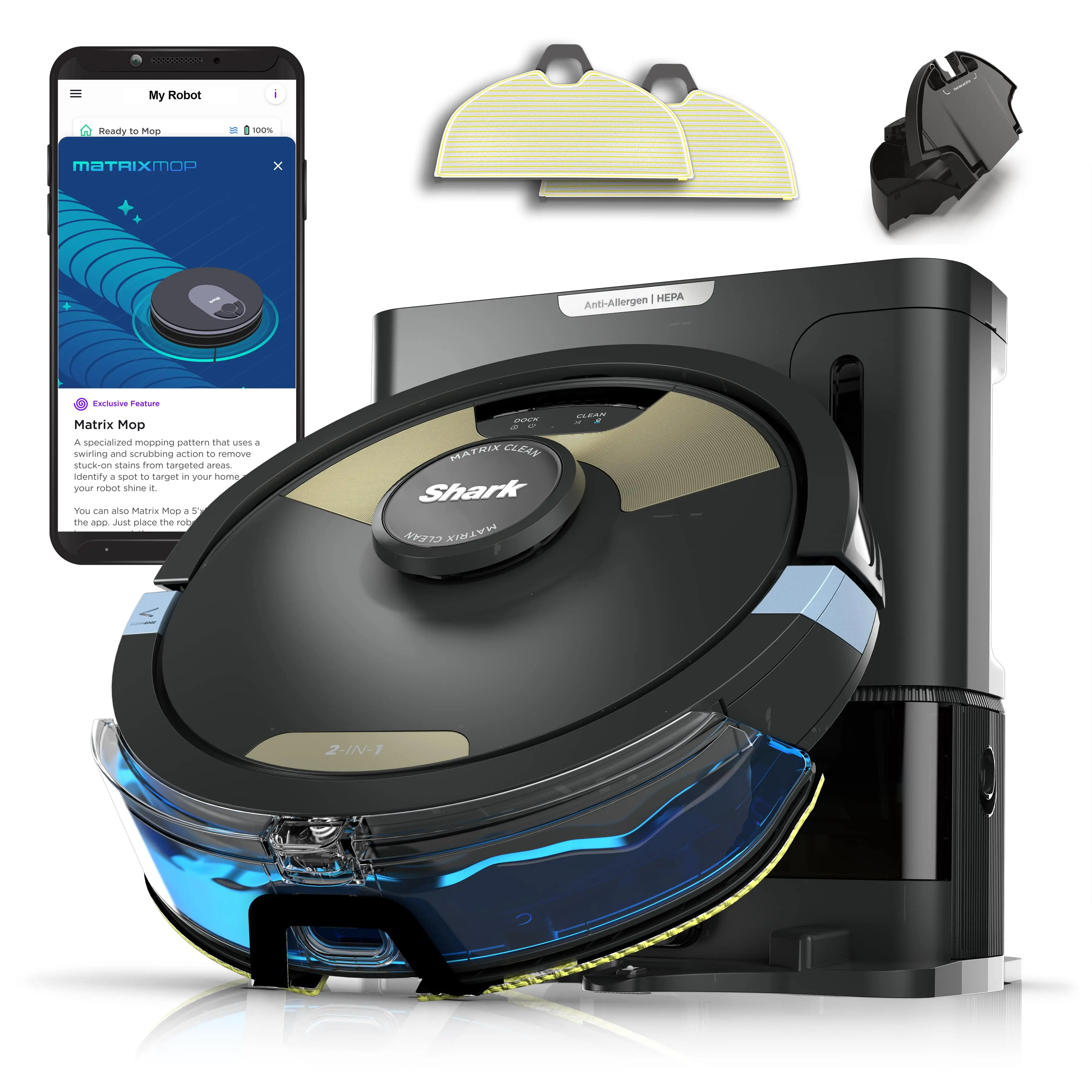 Shark Matrix Plus 2-In-1 Robot Self-Empty XL - AV2620WA Shark Matrix Plus 2-In-1 Robot Self-Empty XL - AV2620WA