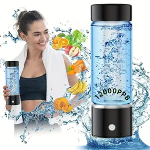 3 in 1 Hydrogen Water Bottle, 1 Count Rechargeable Portable Water Bottle with LED Light, Water Ionizer Machine for Home, Office, Travel
