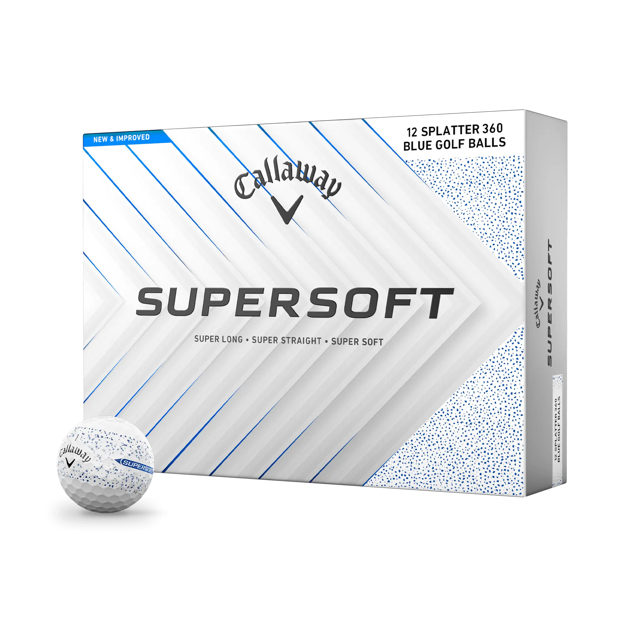 Callaway Golf Supersoft Splatter 360 Blue Golf Balls Callaway Golf Supersoft Splatter 360 Blue Golf Balls