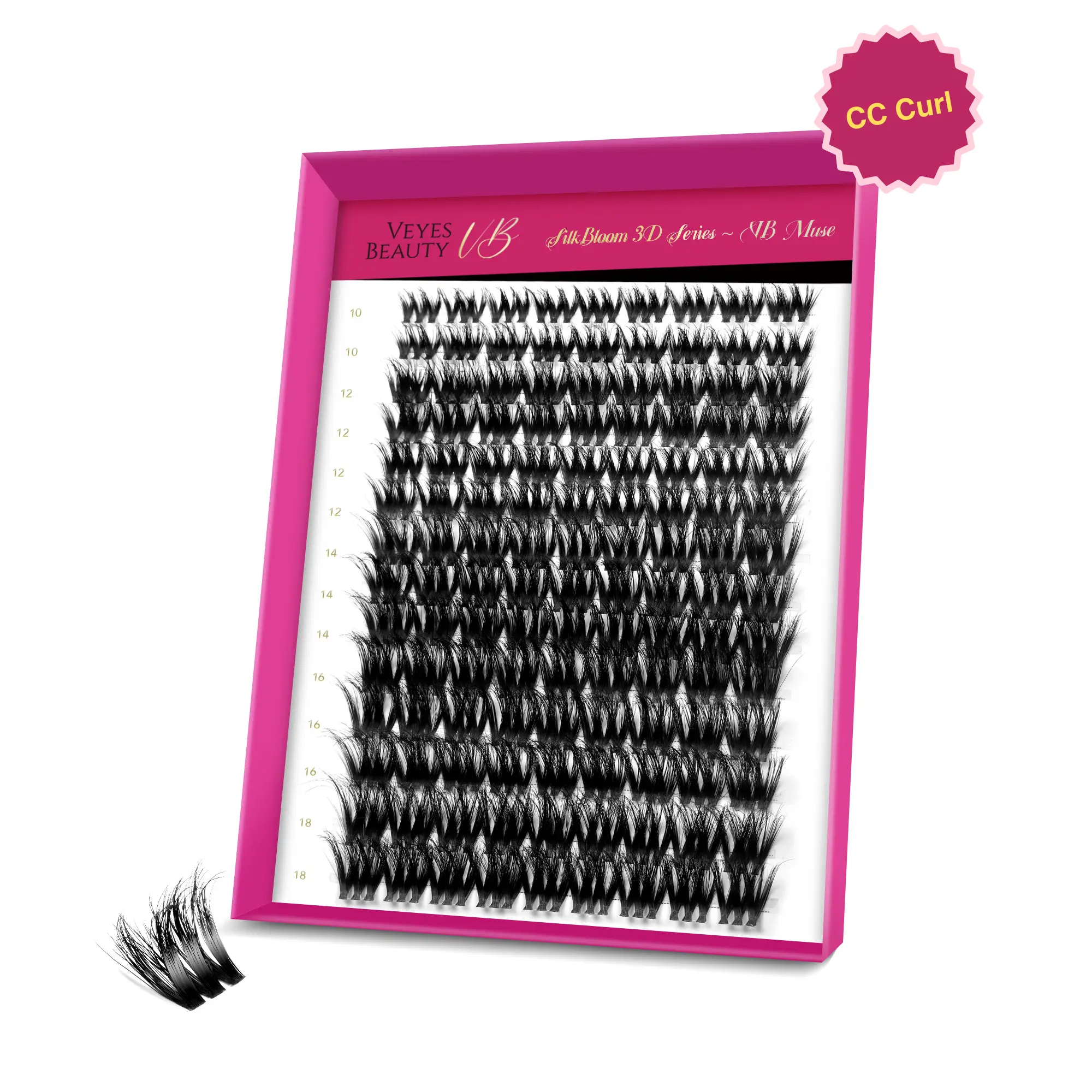Live VEYESBEAUTY Lashes Eternal Newbie'S Five-Second Silk Bloom Eye-Catching Invisible Dramatic Volume Cluster Lashes Individual Lash Extensions Layered Fluffy Eyelashes Lash DIY Makeup- Salon Daily