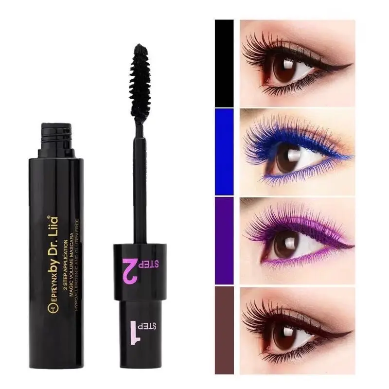 EPILYNX Volume Lash Mascara - 2-Step Formula, Vegan, Lengthens Eyelashes Roots to Tips, for Sensitive Eyes, Allergen-Free, Cruelty-Free, 10ml, Lengthening Mascara, Cruelty Free Mascara
