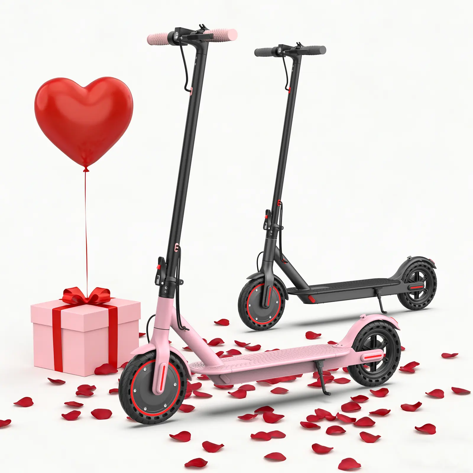 AOPO Holiday gift Electric Scooter–350W motor, 8.5-inch solid tires, 19mph top speed / 12-16 mile range, portable commuting scooter. The perfect gift for family and friends, equipped with a dual braking system and APP control.