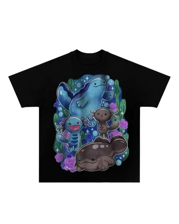 Wooper & Quagsire T-Shirt – Vintage Pokemon Anime Tee | Clodsire Streetwear Graphic Shirt for Fans & Collectors