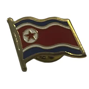 Korea North Pin - Authentic North Korean Flag Design Lapel Pin for International Travelers and Souvenir Collectors