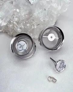 Floating Stud Gauge |  Ear Gauges for Stretched Ears | Wear your favorite stud and dangle earrings! | Unique Stylish Body Jewelry | Comfortable and Hypoallergenic!