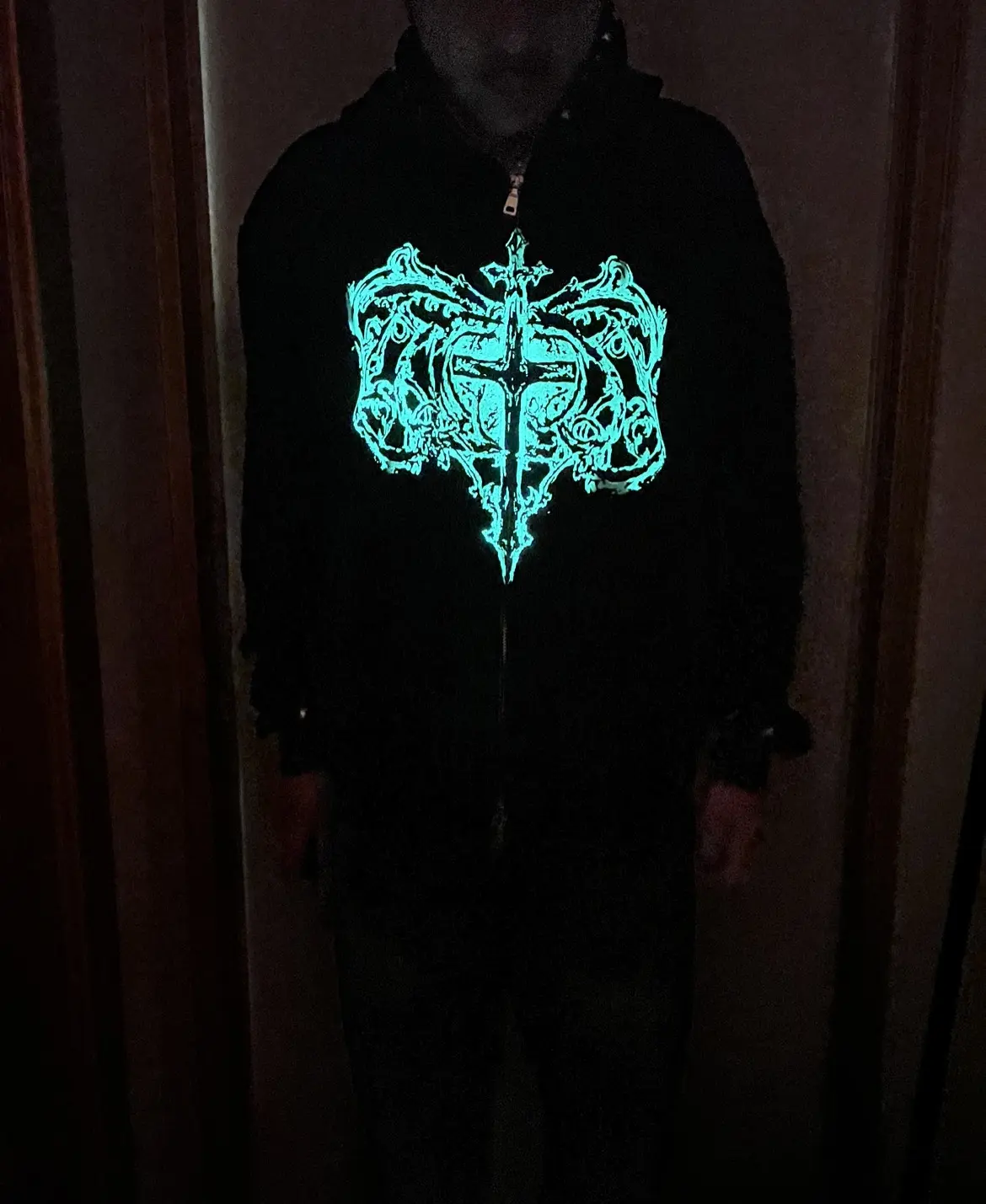 Glow In Dark Studded Hoodie