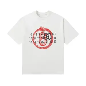 Heavy   Summer DG Printed Letter Shortsleeved Tshirt Couple Loose Dujia Men's and Women's Versatile Short Sleeves casual short sleeve graphic teeVintage Streetwear Summer Tee |   Breathable Cotton Casual Top