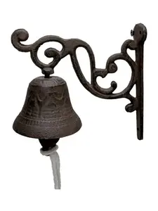 Vintage Cast Iron Dining Bell, Outdoor Hanging Boat Bell, Wall-Mounted Metal Doorbell, Farmhouse Decorative Bells, Random Parts Included