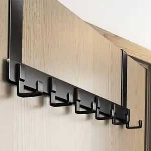 18cm high over-the-door hook rack, easy to install without drilling. Ideal for hanging hats, keys, this space-saving storage solution is suitable for hallways, bathrooms, bedrooms, homes, dormitories and other places.
