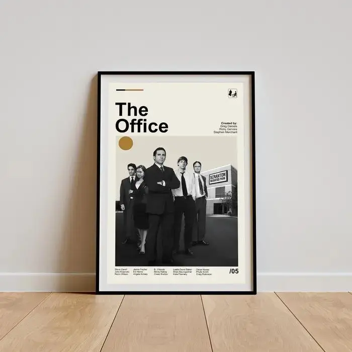 The Office Poster, The Office Vintage, The Office Movie, Mid Century Modern Poster, Gift For Him Decor Landscape