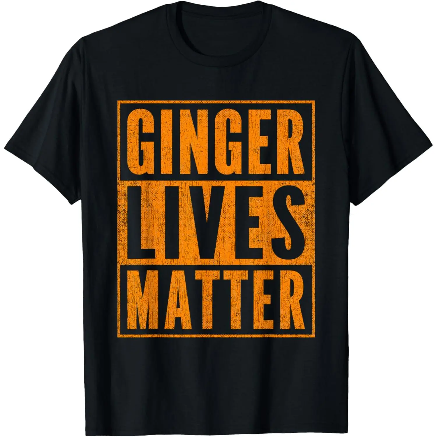 Men's Funny Ginger Lives Matter Graphic T-Shirt, Basic 100% Cotton Old School Short Sleeve Top, Made in USA, Tshirt, Shortsleeve, Print, Casual, Menswear, Round Neck, Graphic Print, Straight, Double Stitch, 3Xl