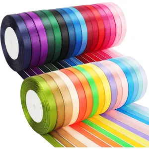 800 Yards Ribbon,3/8 Inch Satin Ribbon,Single  Satin Ribbons,  for  Wrapping,Wedding Decoration, Bows,Wrapping Bouquet and