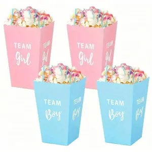 10pcs Popcorn Candy Boxes Gender Reveal Party Supplies, Wedding Birthday Christmas Decorations, Festival Event Favors