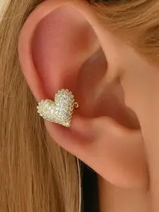 Mother's Day Gift 1 Pair of Zircon Heart Stud Earrings - Minimalist and Versatile Style - No Piercing Required - Perfect for Women's Everyday Wear | A Lovely Gift for Mom | Ideal Mother's Day Present