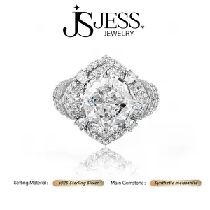 【#268】5ct Cushion Cut High Carbonite / Synthetic Moissanite S925 Sterling Silver Jewelry Sentimental Elegant Engagement Gift