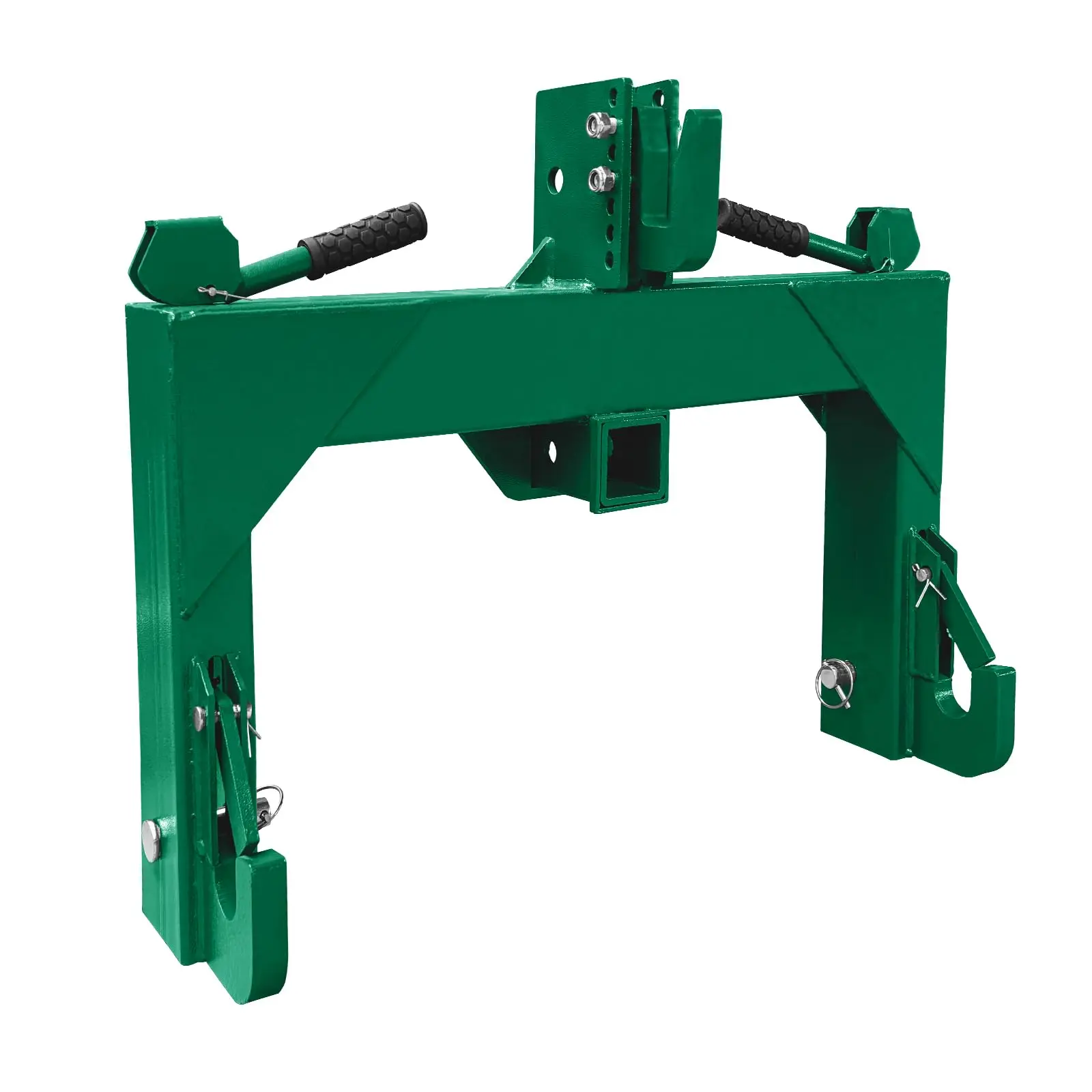 Garvee Heavy-Duty 3 Point Quick Hitch for Category 1 Tractors, Steel Construction, 3000 Lbs Capacity, 2-Inch Receiver Hitch, 5-Level Adjustable Top Hook, Easy DIY Installation for Tractor Implement Connection
