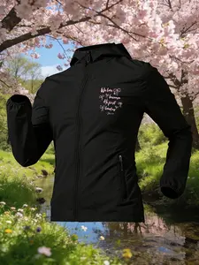We Love Because He First Loved Us Bow And Text Print Women Summer Hooded Zip Up Skin Coat Jacket Four Colors Optional Soft Skin Friendly Comfortable Loose Breathable Lightweight Fashion Casual Outdoor Camping Hiking Cycling Commuting Daily Travel Vacation