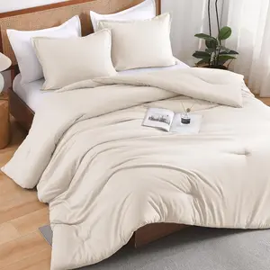 Andency All Season Soft Cozy Comforter Set & Duvet insert- Lightweight Down Alternative Bedding, Affordable 3-Piece Set(1 Boho Comforter & 2 Pillowcases)