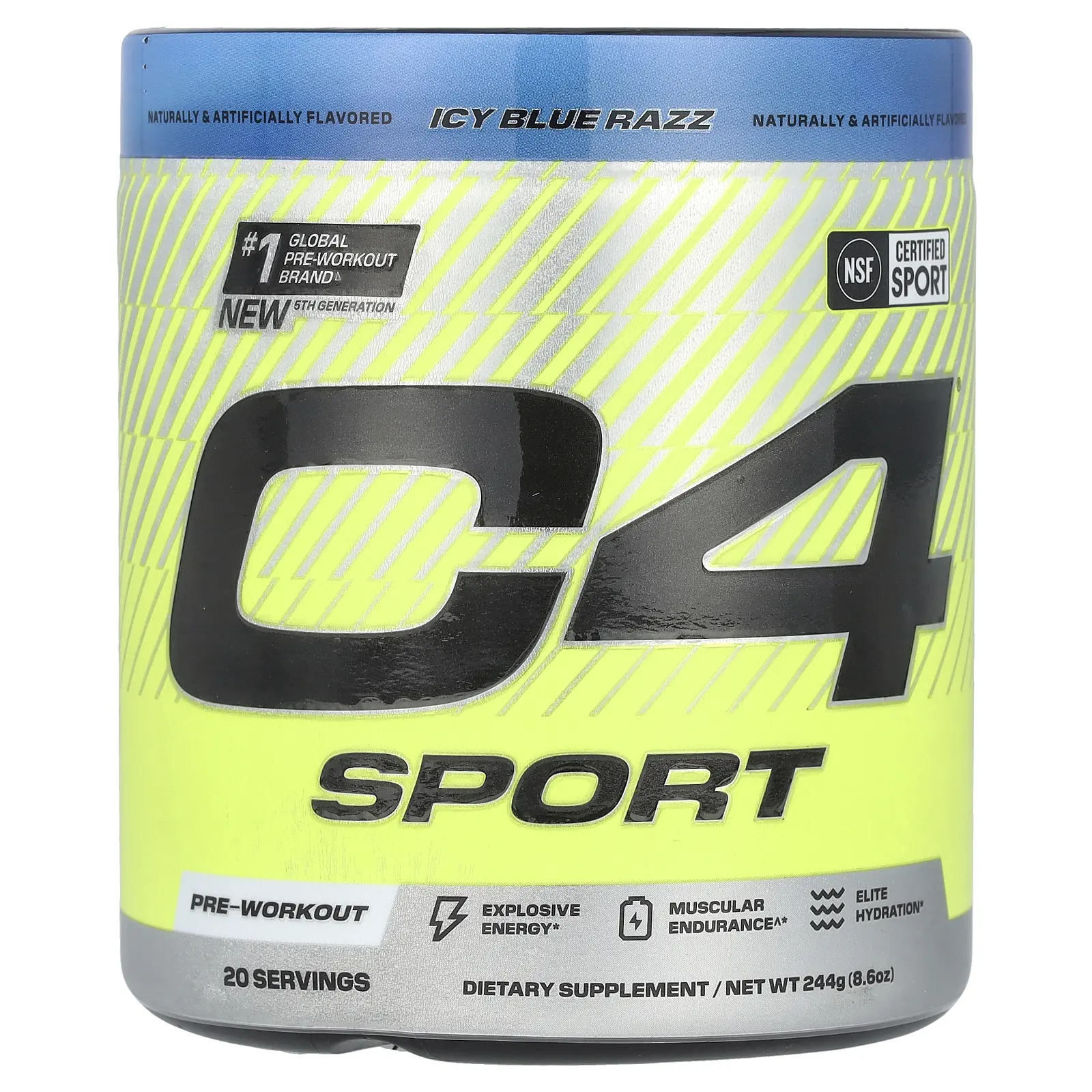 C4 / Cellucor C4® Sport, Pre-Workout, Icy Blue Razz, 8.6 oz (244 g) C4 / Cellucor C4® Sport, Pre-Workout, Icy Blue Razz, 8.6 oz (244 g)