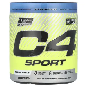C4 / Cellucor C4® Sport, Pre-Workout, Icy Blue Razz, 8.6 oz (244 g) C4 / Cellucor C4® Sport, Pre-Workout, Icy Blue Razz, 8.6 oz (244 g)