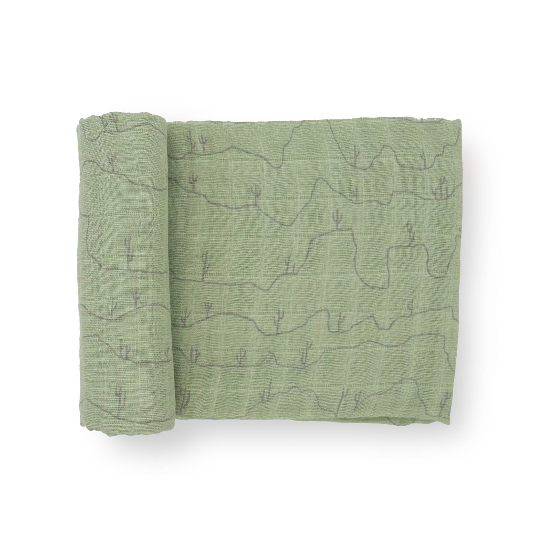 Cotton Muslin Swaddle Blanket - Cactus Lines, Breathable Cotton Material Casual Soft Home Textile Blanket for Everyday Infant Nursing Use, Casual Soft Blanket