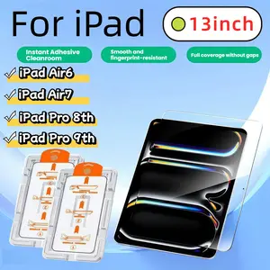 2-Pack HD Tempered Glass Screen Protector for iPad 13-Inch, Compatible with iPad Pro 8/9 & iPad Air 6/7, Easy Install, Anti-Scratch, No Bubbles