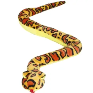 212 MAIN 72 in. Giant Stuffed Animal Snake - Soft Plush, Bright Print Cat Toy, Yellow Pet Supply Accessory, Stuffed Animals