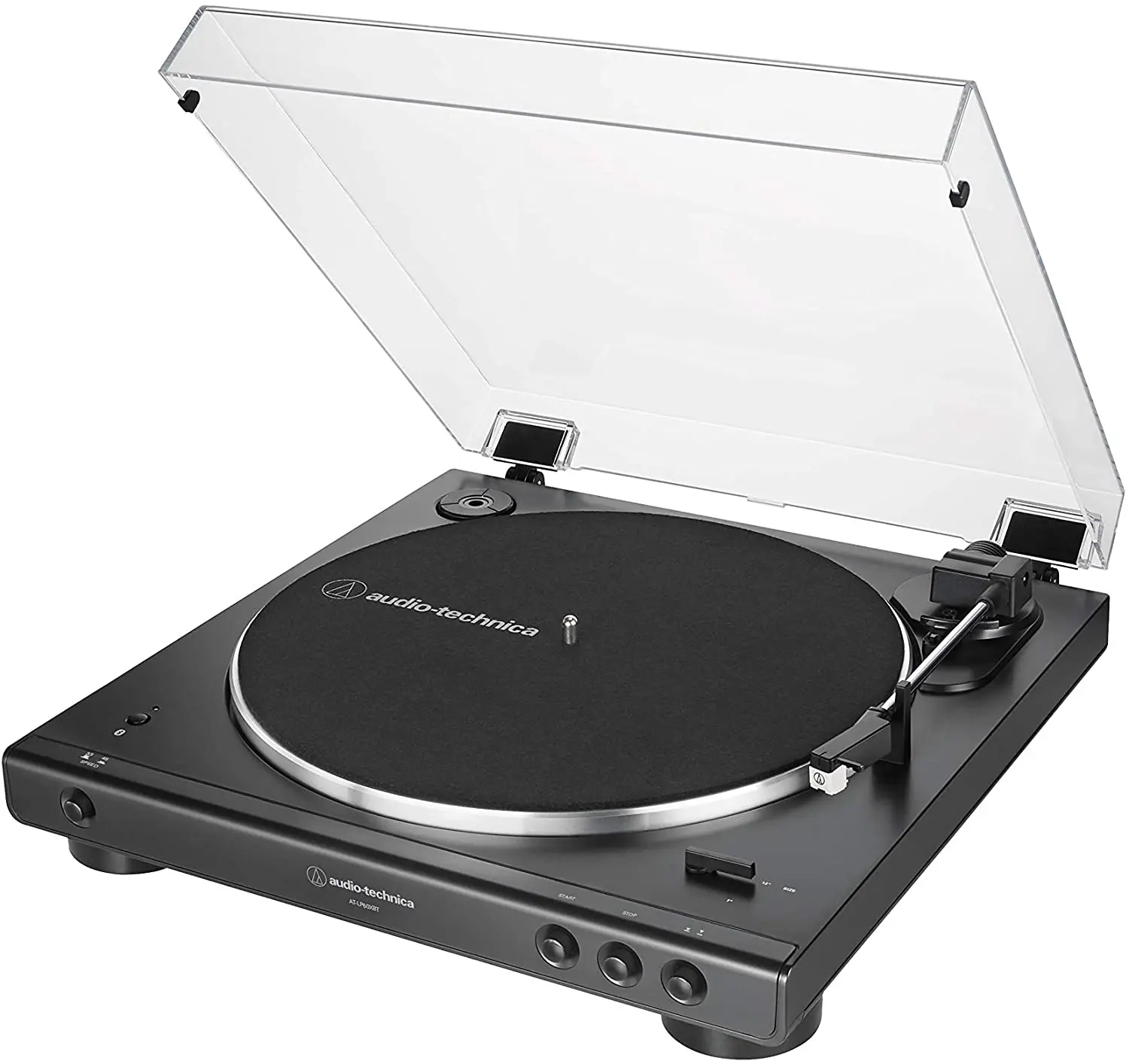 Audio-Technica AT-LP60XBT-BK Fully Automatic Bluetooth Wireless Belt-Drive Record Player (Black, Collectibles, Anti-Resonance, Die-Cast Aluminum Platter, Detachable, Dual Speed, AptX Codec Compatible) for Vinyl Records (ATLP60XBTBK)