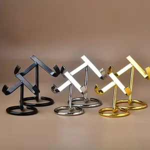 Crystal Mineral Specimen Display Stand, Metal Base, Simple Style Crystal Ball Holder, Desktop Decoration, Home Decor Accessory, Adjustable Shelf Rack