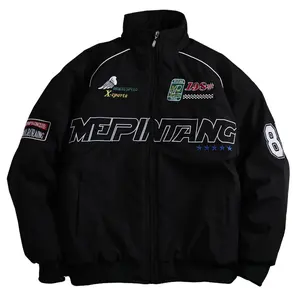 Men's Autumn And Winter Fashion Thick Warm Embroidered Flight Jacket, Loose Sports Coat, Daily Casual Outdoor Trendy Heavy-Duty Durable Comfortable Soft Windproof Streetwear, A Must-Have Fashion Item For Autumn And Winter Wardrobes, High-Quality Windbreak