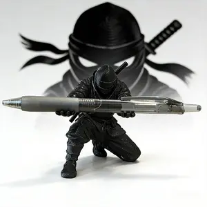 Ninja Print Figurine 3D Printed Handheld Pen Holder, Unique Creative Desk Organizer, Desk Accessories, Work Organizer, Personalized Stationery Storage, Decorative Pen Stand