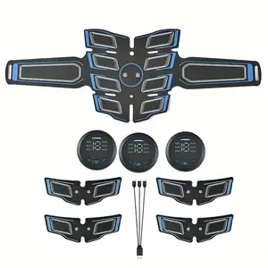 ABS Stimulator Workout Equipment, Ab Machine USB Rechargeable Gear for Abdomen/Arm/Leg, Strength Training Equipment for Men and Women, Muscle Stimulator, Good Gifts or For Your Own Use