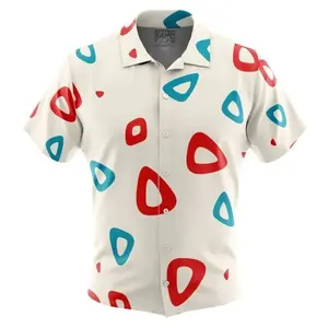 Togepi Pattern PKM Hawaiian Shirt | Cool Summer Anime Vibes for Men & Fans