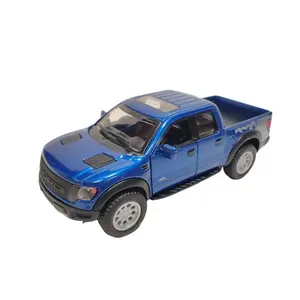 KINSMART 1:46 Scale 2013 F-150 SUPERCREW Raptor Pickup Truck Blue Die-Cast Metal & Plastic Openable Door Collectible Model
