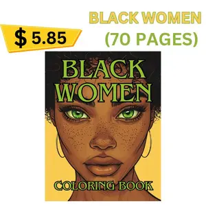 Christmas Gift  Black Women Coloring Book for Adults – 34 Beautiful Portraits of Stunning Black Beauties, Empowering and Relaxing Art