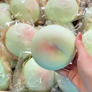Cheese Slow Rising Squishy Toy, Soft Foam Stress Relief Squeeze, Sticky Food Squishies, Bread and Butter Squishy Style for Desk Decor or Gift (Green)