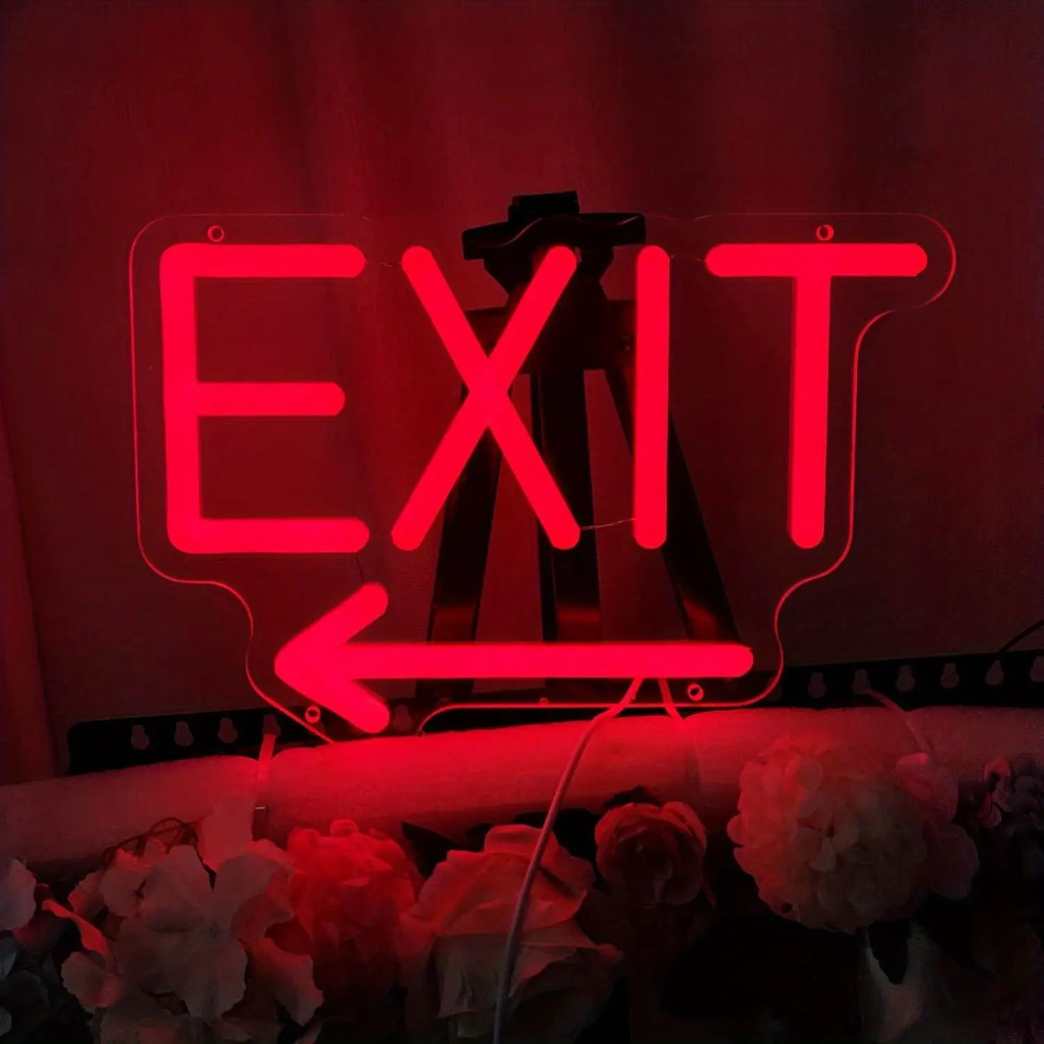 Exit Sign Exit Neon Signs for Wall Decor LED Exit Sign Lighted Exit Sign Exit Sign Room Decor Emergency Lights for Business Restaurant Shopping Mall Supermarket Hotel Office