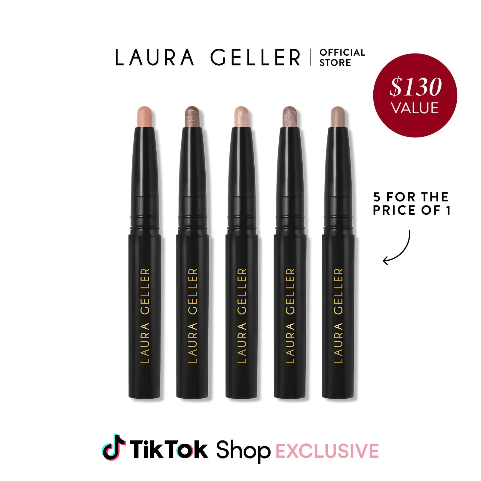Laura Geller Always There Eyeshadow Sticks 5PC Value Kit - Easy Application - Makeup For Mature Skin - Hooded Eyes Laura Geller Always There Eyeshadow Sticks 5PC Value Kit - Easy Application - Makeup For Mature Skin - Hooded Eyes