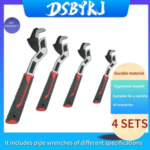 Multifunctional Locking Wrench, Adjustable Wrench, 10 Inch Flexible Pipe Wrench, Quick Opening Tool for Hot Water Pipes, Durable and Easy to Use, Ideal for Home Repair, Pipe Wrench Set