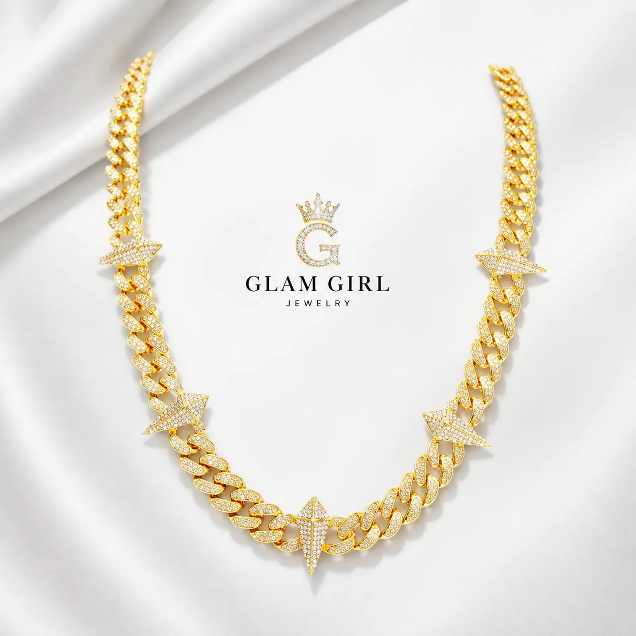 Chain Necklace with Iced Out Panther Head, Men's Copper Spiked Cuban Link Choker, Hip Hop Style Zircon Bling Jewelry, Cuban Link Design, Panther-Inspired Spiked Design
