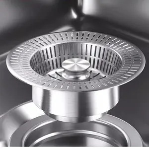 Stainless steel kitchen sink filter strainer bounce core filter drainer sink universal vegetable sink leak plug