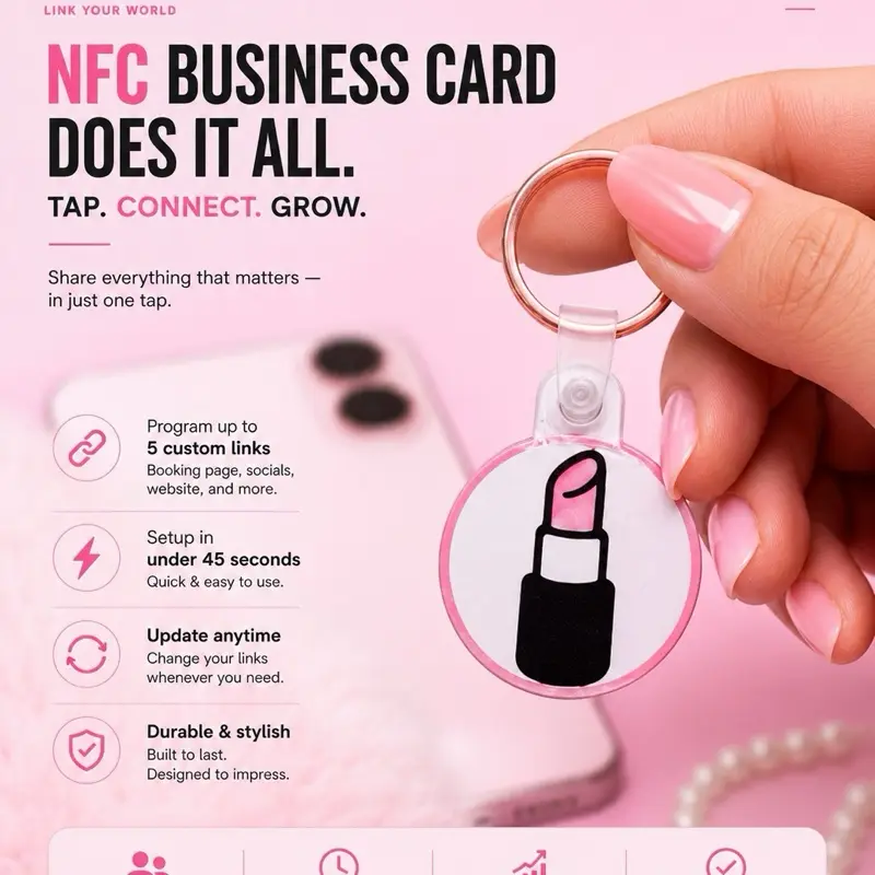 Pink NFC Digital Business Cards