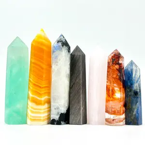 【SG Live】Natural Crystal Sphere Tower Carving Customize set For Home Decoration SG-01