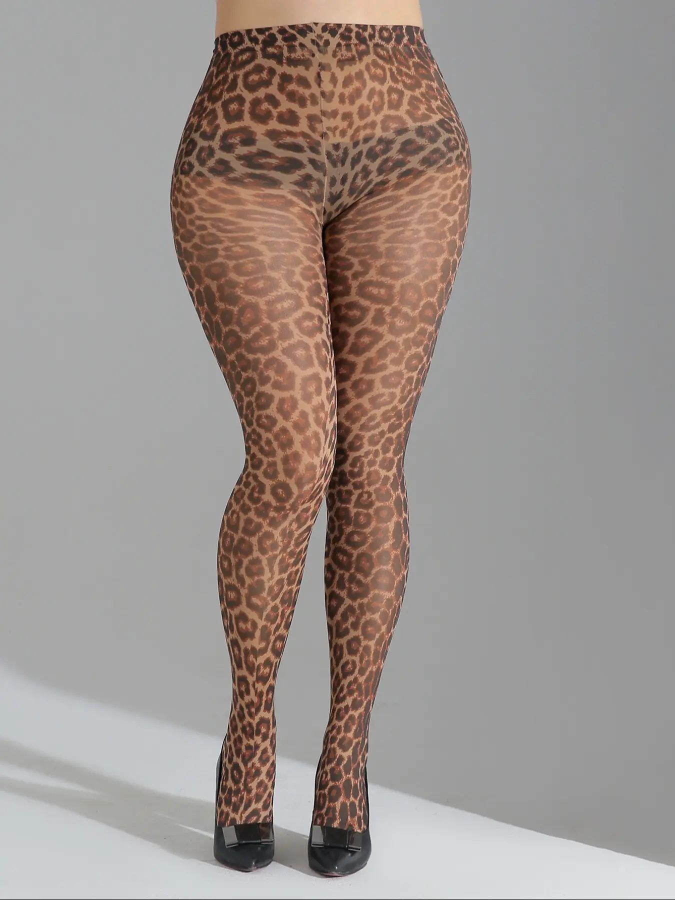 Fashion Ladies Womenswear High Elastic Fitted Leopard Print Tights, Soft Tight Fit, Stylish Sexy Skinny Leggings for Street Style, Perfect for Shopping and Outings