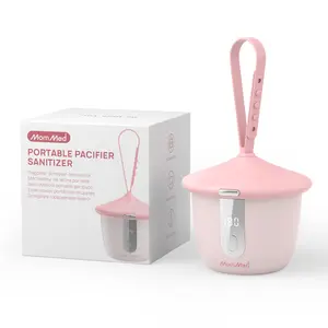 MomMed Portable UV Light Dummy Sterilizer, Quick Sterilizer In 60/180s Disinfection Modes, Auto Shut-Off Baby Pacifier Sanitizer, UV Pacifier Holder Case On the Go