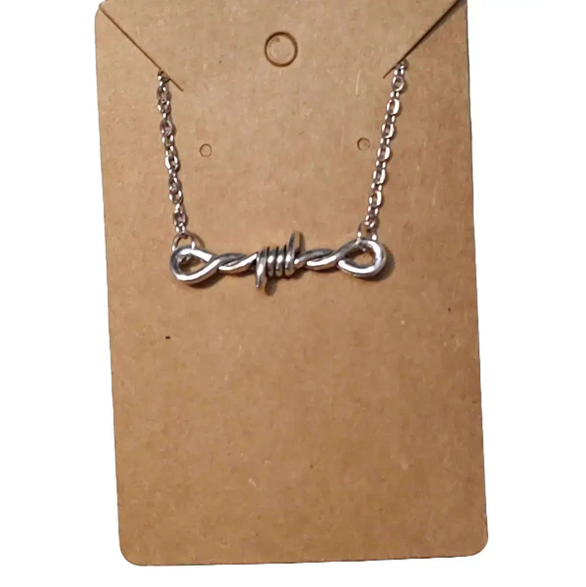 Unisex Barbed Wire Design Necklace - Fashionable Accessory, Men's Accessories, Biker Necklaces, Costume Jewelry, Barbed Wire Design Necklaces