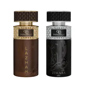 (2pc Bundle Pack) Lazham + Zimara by Parisbelle Extrait De Parfum Spray, 3.4oz